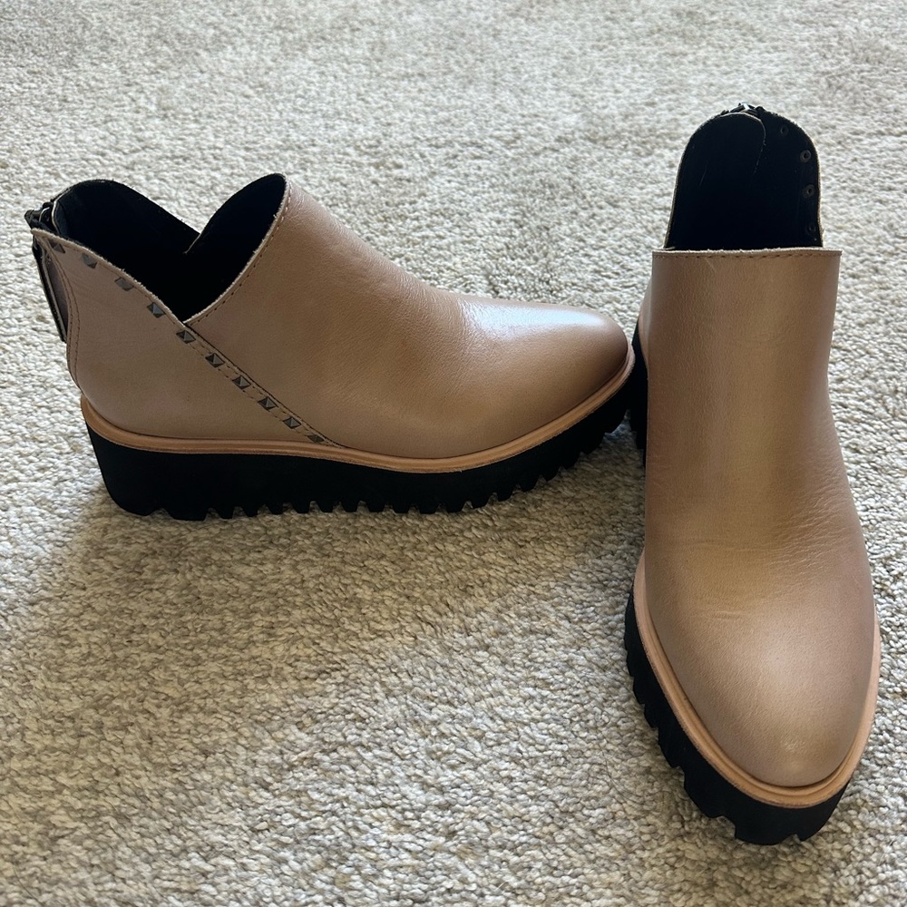 All Black Studded Platform Booties
